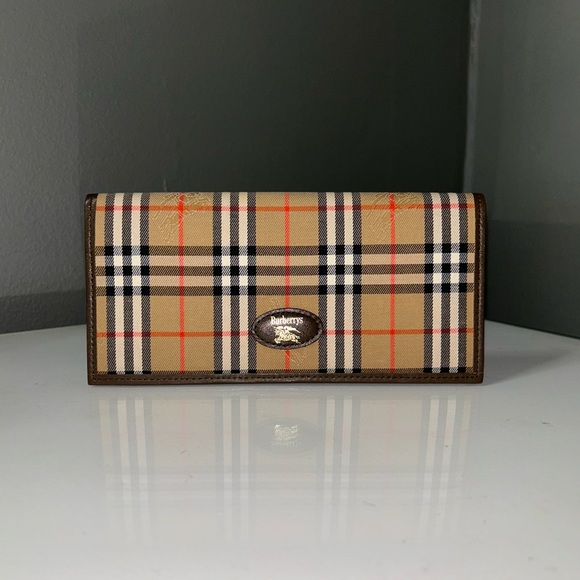 Vintage Burberry Nova Check Long Wallet Checkbook - Picture 1 of 14